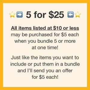 😍🩷💝 ➡️ 5 for $25 ⬅️ 😍🩷💝